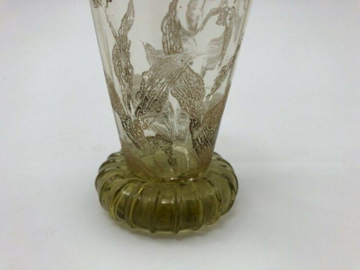 art nouveau crystal wine glass by emile galle 10