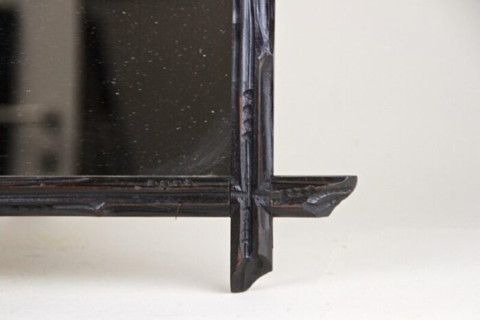 austrian rustic black forest wall mirror 1880 6