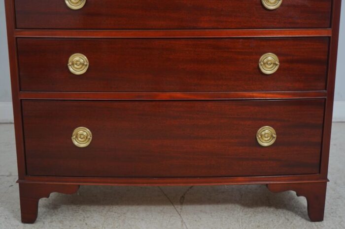 baker large mahogany chest on chest w cabinet 9164