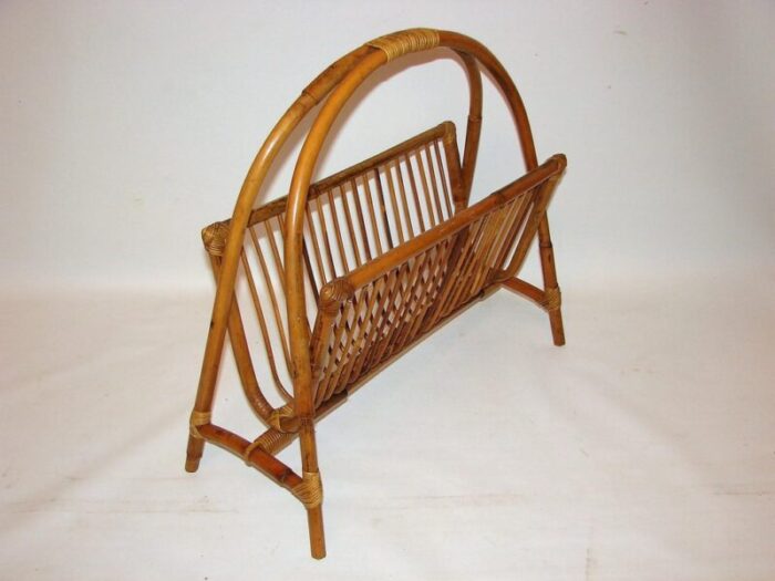 bamboo newspaper rack 1970s 4