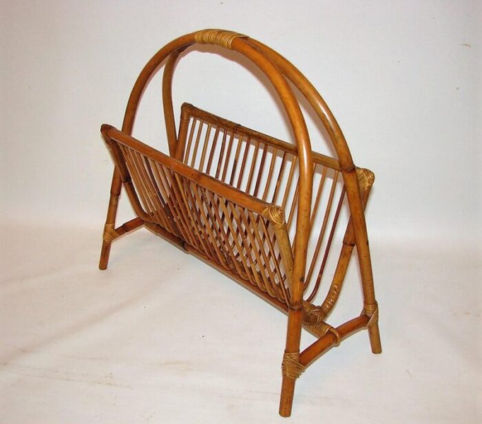 bamboo newspaper rack 1970s 7