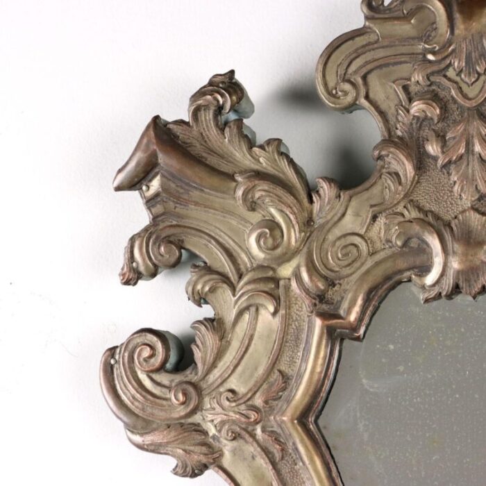 baroque style mirror and shelf italy 1800s set of 2 10