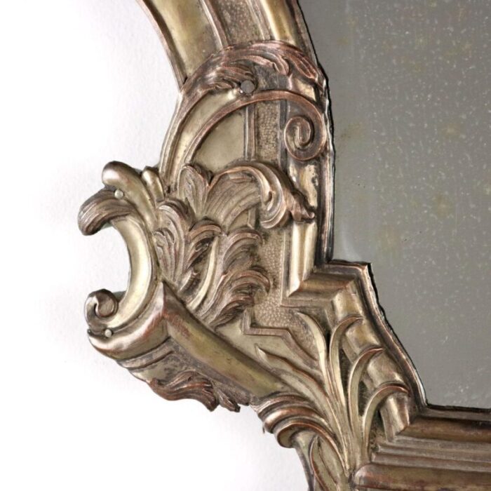 baroque style mirror and shelf italy 1800s set of 2 11