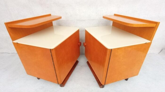 bedside tables by frantisek jirak for tatra 1960s set of 2 0549