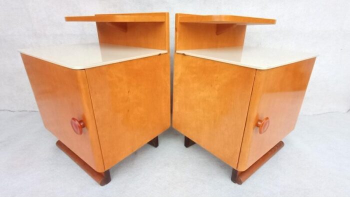 bedside tables by frantisek jirak for tatra 1960s set of 2 6272