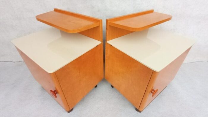 bedside tables by frantisek jirak for tatra 1960s set of 2 8907