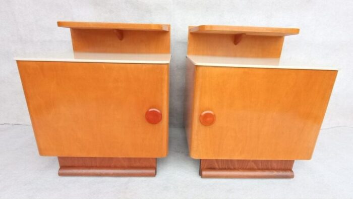 bedside tables by frantisek jirak for tatra 1960s set of 2 9836