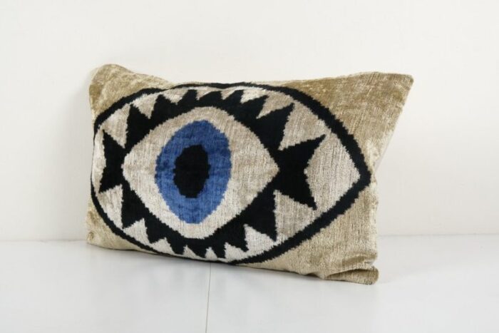 beige ikat eye pillow cover 2