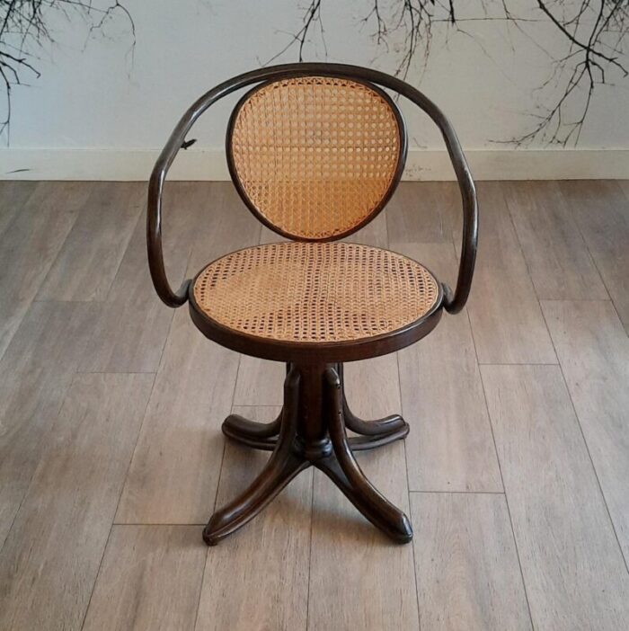 bentwood no 5501 swivel chair from thonet 1960s 9822