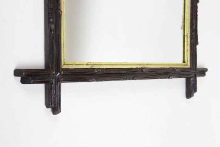 black forest hand carved mirror with gilt bar austria 1880s 7