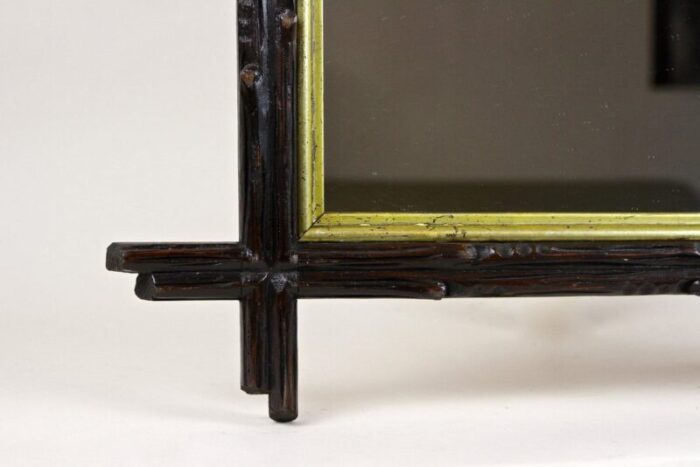 black forest hand carved mirror with gilt bar austria 1880s 8