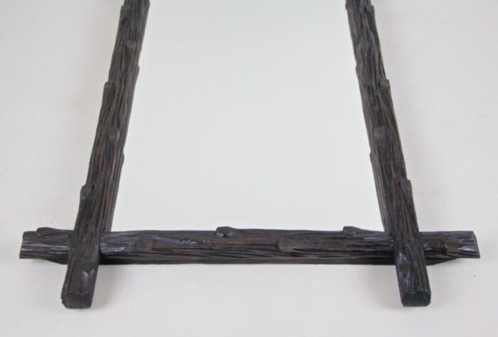 black forest hand carved wall mirror austria 1880s 12