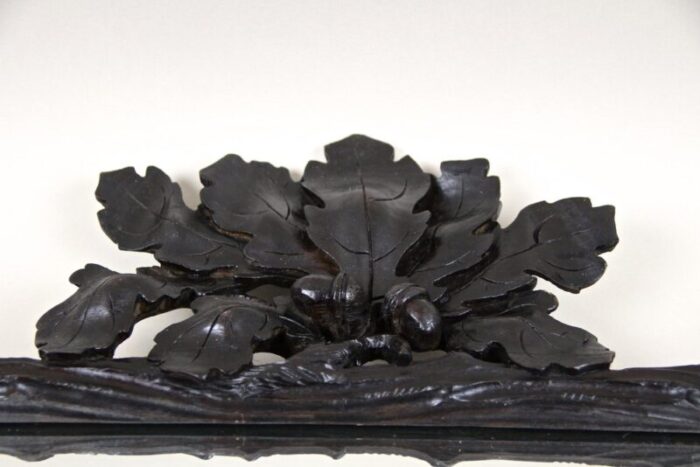 black forest mirror with oak leaf carvings austria 1870s 15