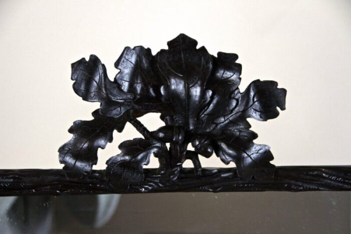 black forest mirror with oak leaf carvings austria 1870s 5