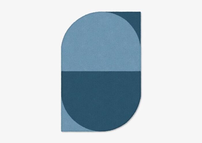 blue oval shape out rug from marqqa 1