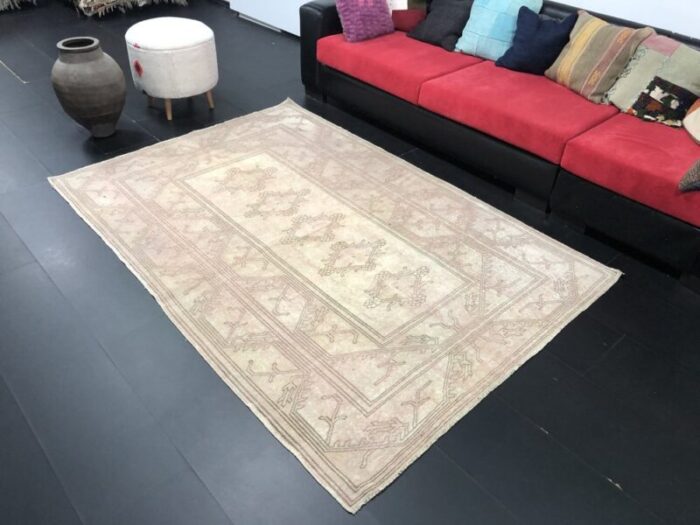 boho pastel tan faded rug 4