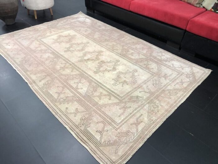 boho pastel tan faded rug 5