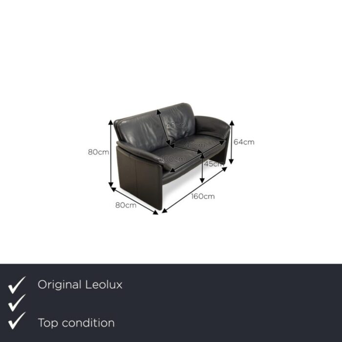 bora leather two seater sofa from leolux 3009