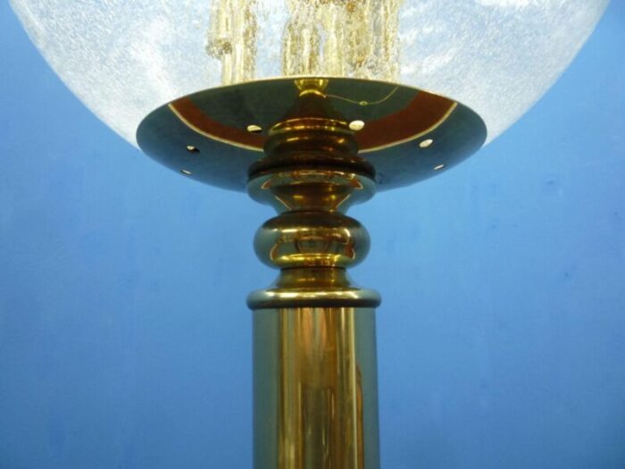 brass and glass floor lamp from leclair and schafer 1960s 3020