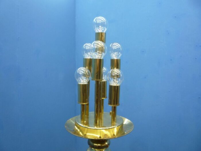 brass and glass floor lamp from leclair and schafer 1960s 9269