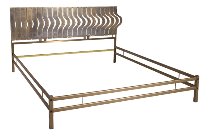 brass bed attributed to luciano frigerio 1970s 7869