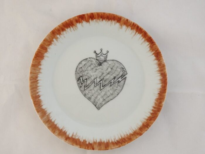 broken heart dessert plates by lithian ricci set of 2 1