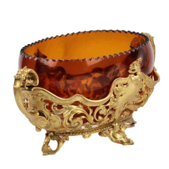 bronze jardiniere with glass 1920s 1