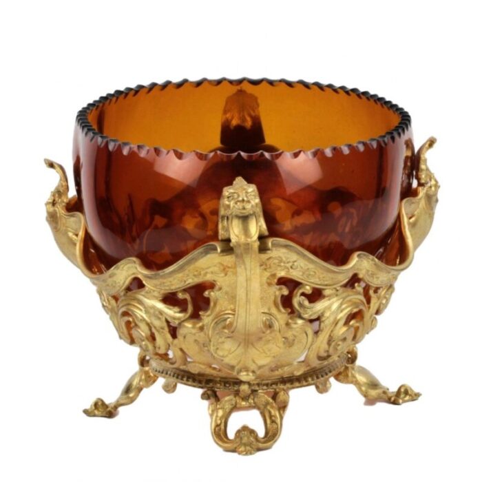 bronze jardiniere with glass 1920s 3