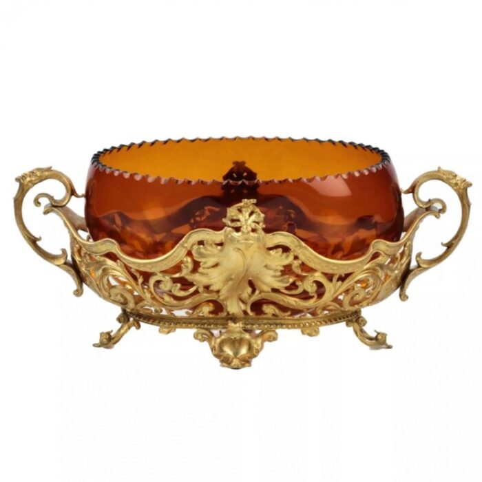 bronze jardiniere with glass 1920s 5