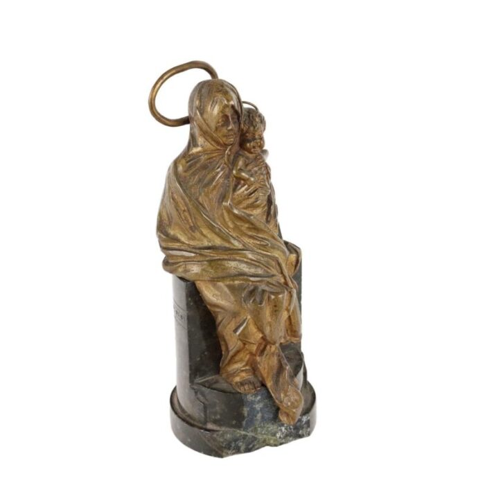 bronze virgin with child italy 19th century 1