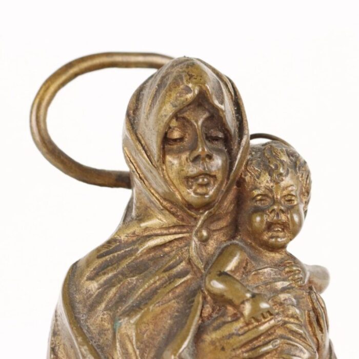 bronze virgin with child italy 19th century 3