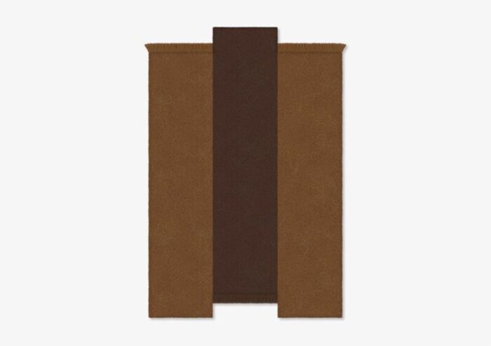 brown chocolate rectangle shape out rug from marqqa 1