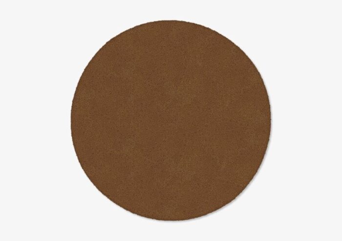 brown circle plain rug from marqqa 1