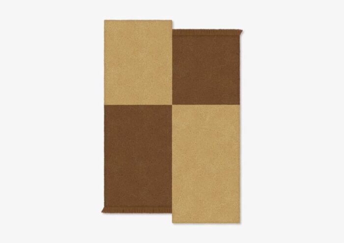 brown natural square shape out rug from marqqa 1