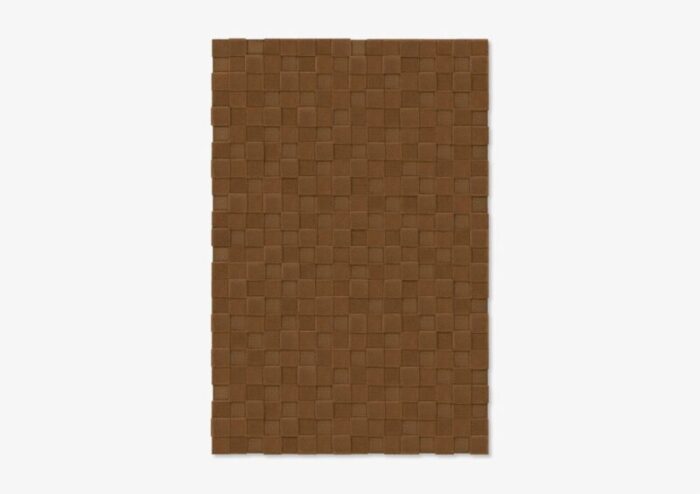 brown square textured rug from marqqa 1