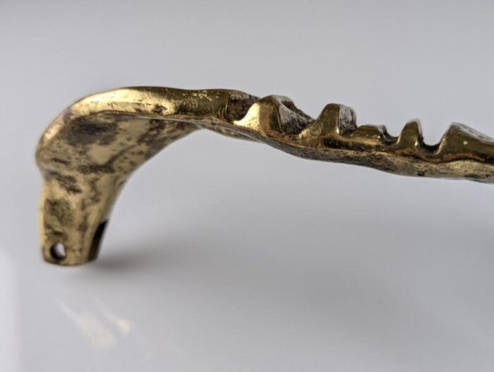 brutalist bronze sculptural handle 1970s 5477