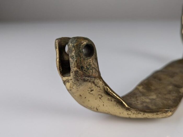 brutalist bronze sculptural handle 1970s 5720