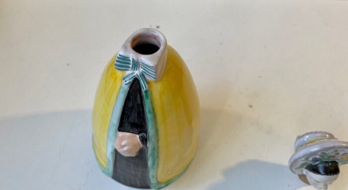 ceramic figural dressed woman decanter by johgus bornholm 1950s 10