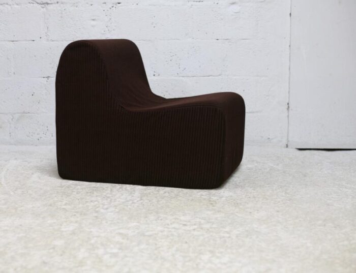 chair in foam and velvet 1970s 1360