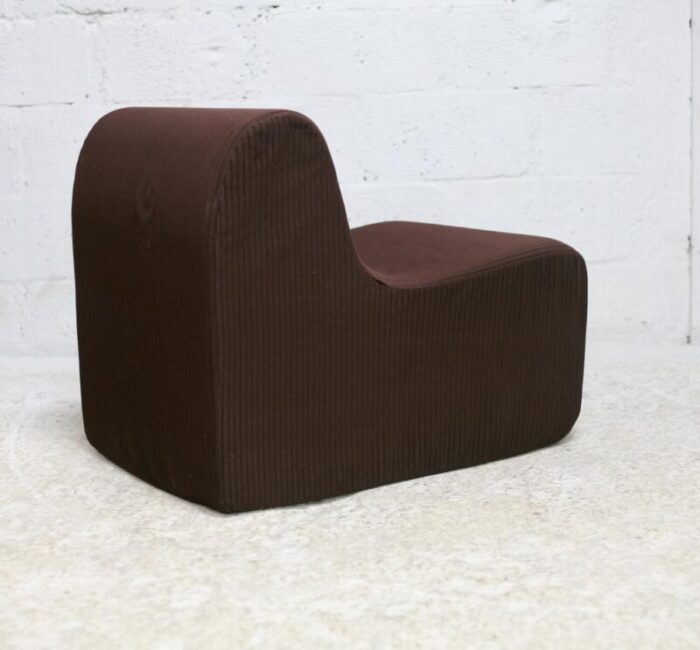 chair in foam and velvet 1970s 1752