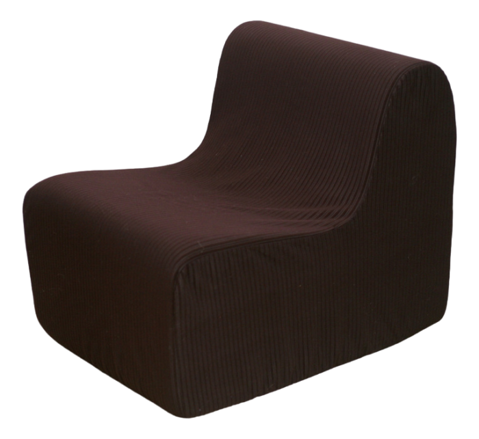 chair in foam and velvet 1970s 3489