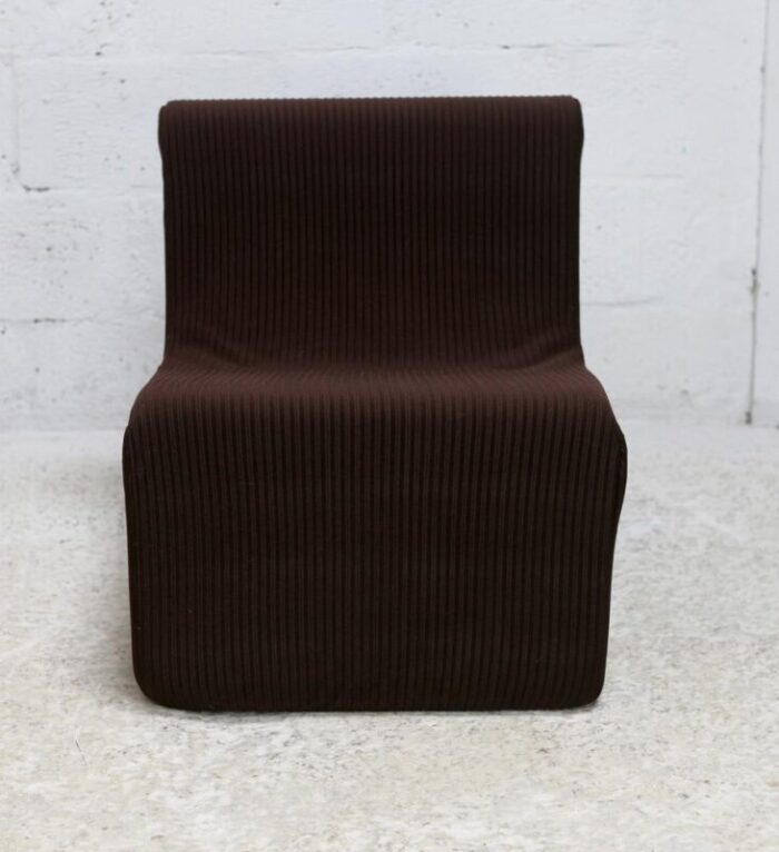 chair in foam and velvet 1970s 7542