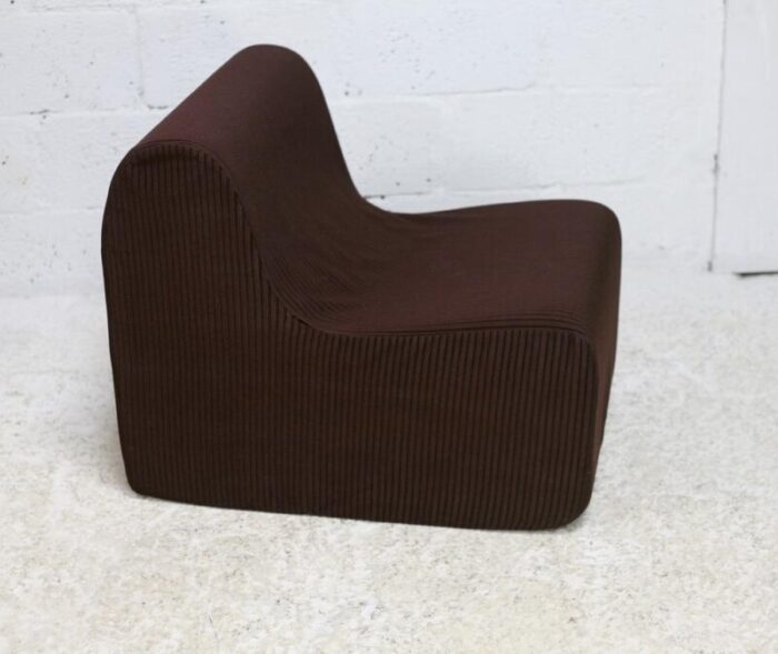 chair in foam and velvet 1970s 7672