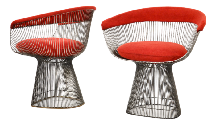 chairs attributed to warren platner for knoll international 1960s set of 2 8044