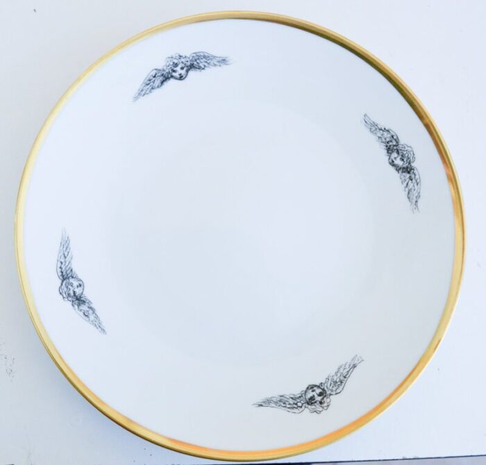 cherub dinner plates from lithian ricci set of 2 1