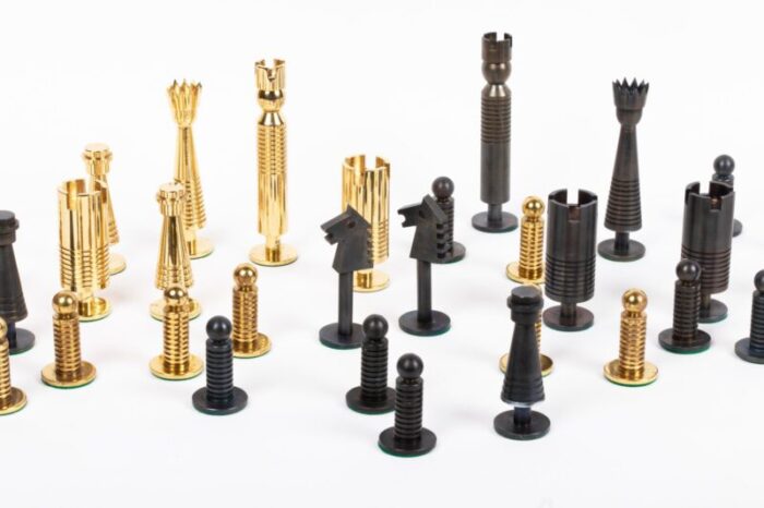 chess pieces and board from carl auboeck austria 1960s set of 33 3