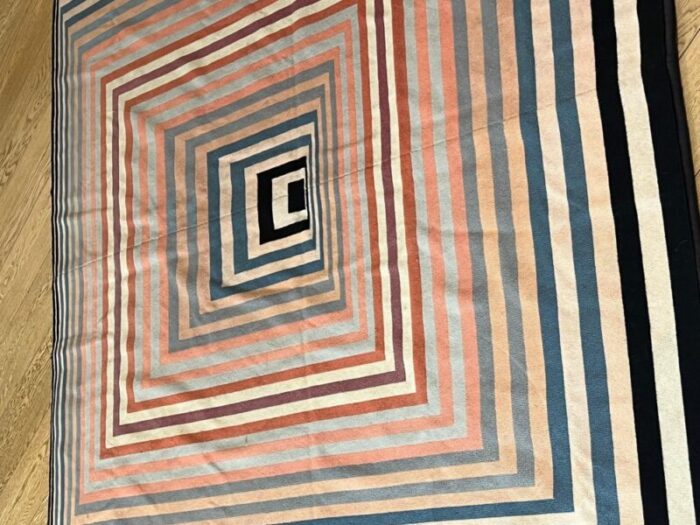 chinese geometric needle point rug 1970s 3