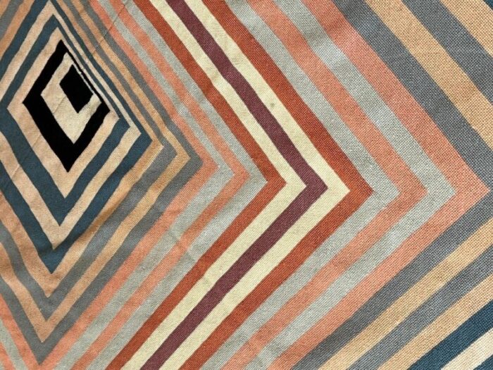 chinese geometric needle point rug 1970s 4