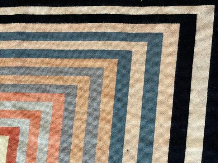 chinese geometric needle point rug 1970s 5