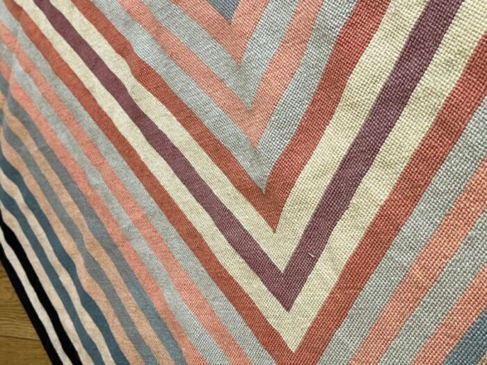 chinese geometric needle point rug 1970s 7